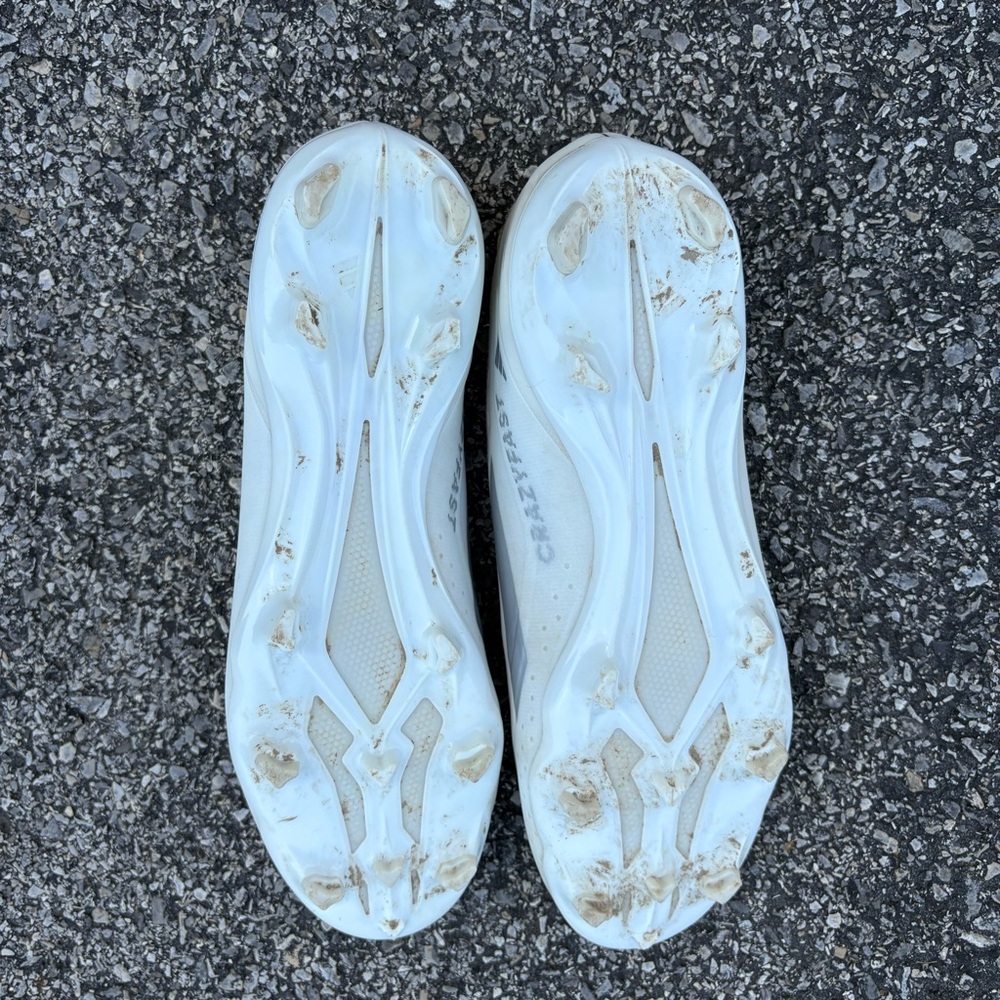 White and Gray Adidas Soccer Cleats - Picture 4 of 5